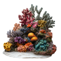 Vibrant Coral Reef with Diverse Coral Species png