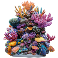 a coral reef with many different types of corals png