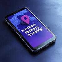 Smartphone Delivery Tracking App Interface photo