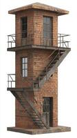 Rustic Brick Fire Escape Tower photo