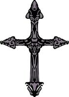 the cross ornament vector