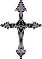 vintage cross design vector