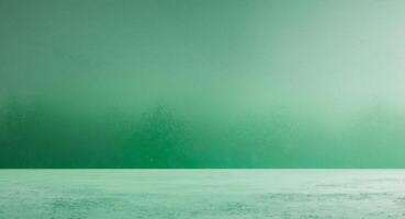 Green background with snow and fog photo