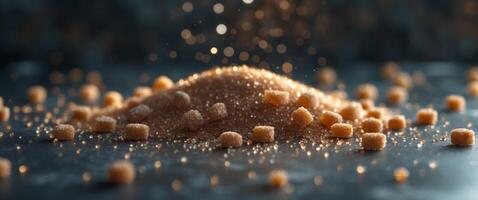 A pile of sugar on a table photo