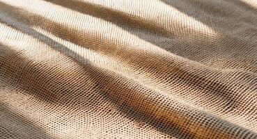 Intricate burlap weave texture for versatile rustic design applications. photo