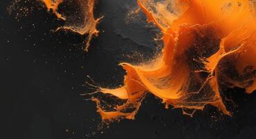 abstract textured background featuring bold orange and deep black color contrast. photo