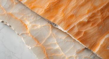Orange and white onyx stone texture background for design projects photo