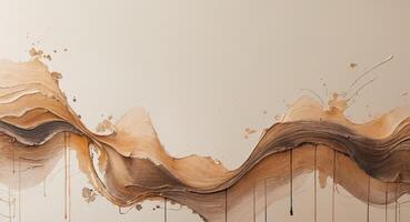 Abstract composition of pencil strokes in warm tones with drips and texture creating a unique visual experience photo