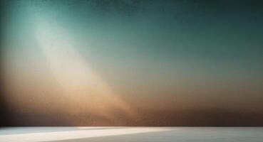 Abstract textured background with a smooth gradient fading from teal to brown photo