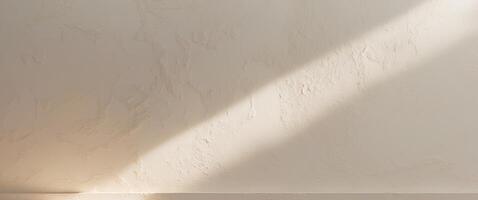 Textured Venetian plaster with soft shadows in bright background for creative design photo