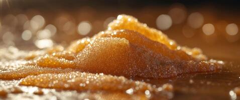 A pile of orange sugar on a table photo