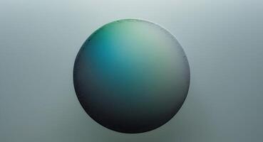Round gradient with a rough texture going from blue green to charcoal on a see through background photo