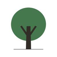 Stylized Tree with Circular Canopy vector