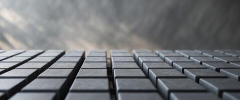 Dark Gray Square Blocks Wall Texture Background photo