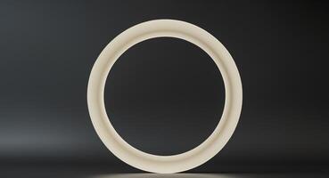 Light circle creates a mesmerizing illusion on a dark background in a creative visual art display photo