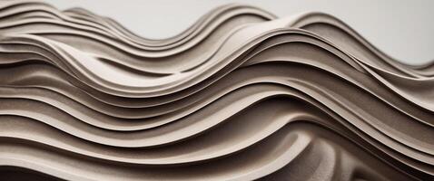 Abstract Brown Texture Layered Wavy Surface. photo