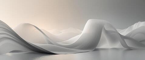 Abstract wave 3d rendering of waves on a lake photo