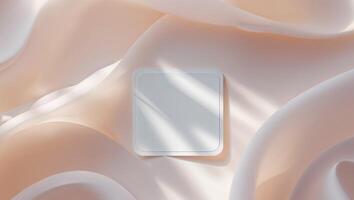 An empty white card on a white background photo