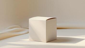 White box with a window on a white background photo