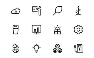 Comprehensive ESG Icon packet vector