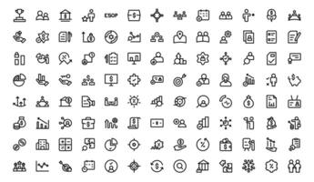 Professional ESOP Icons - Scalable and Versatile Graphics for Equity Plans and Corporate Presentation vector