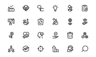 Comprehensive ESG Icon set vector
