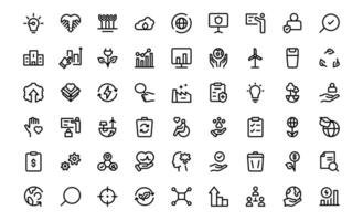 Comprehensive ESG Icon Collection - Perfect for Green, Ethical vector