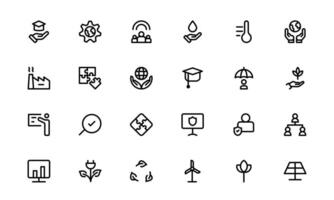 Comprehensive ESG Icon pack vector