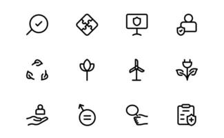Comprehensive ESG Icon bundle Collection vector
