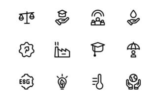 Comprehensive ESG Icon Collection - Branding vector