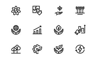Comprehensive ESG Icon set Collection - Perfect for Green, Ethical, and Corporate Responsibility Branding vector