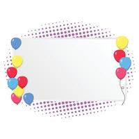 Festive Party Template with Balloons and Blank Space vector
