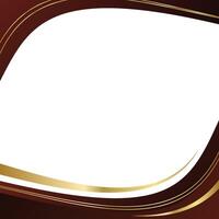 Stylish Brown and Gold Frame with Curved Edges vector