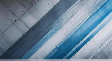 Abstract concrete wall with diagonal color gradients Shades of gray and blue create a textured backdrop. photo