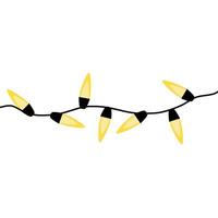 yellow garland element vector