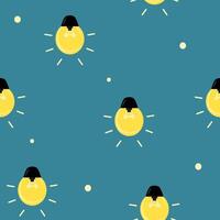 light bulb seamless pattern with blue background vector