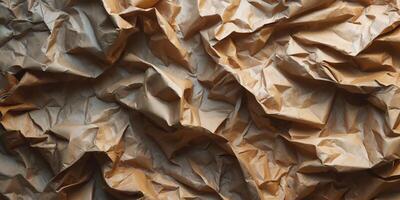 Crumpled paper background with crumpled texture photo