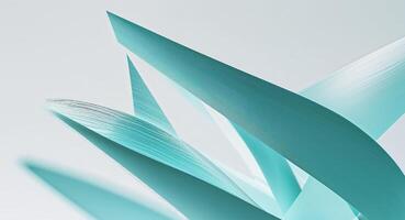Intricate composition of abstract pencil strokes showcasing curves and angles in soft teal tones photo