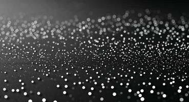 Abstract Black Background with White Particles Spray photo