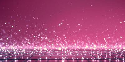 Abstract pink background with lights and sparkles photo