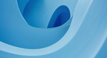 Blue Background with Smooth Curved Lines. photo