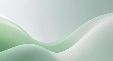 Smooth transition of colors from green to white in a gradient background. photo