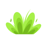 Flat illustration of green grass with simple and modern design for templates and ornaments png