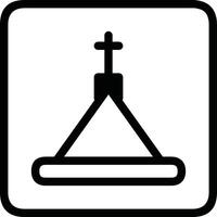 Stylized Religious Icon Depicting A Church Symbol with Geometric Design Elements vector
