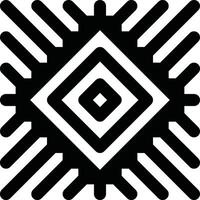 Abstract Black-And-White Geometric Pattern with Intersecting Lines and Diamond Motif vector