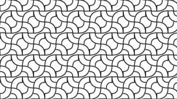 Seamless Abstract Geometric Black and White Pattern with Curved Lines vector