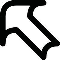Minimalist Black Curved Arrow Symbol on a White Background for Design Usage vector
