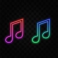 Melody icon for musical apps and websites. neon style. Music Melody note icon in trendy flat style isolated on background. Melody Music notes symbol for your web icon site design. vector