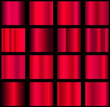 set of pink shiny metallic gradients. Metallic gradient effects for the design of texts and bulletin boards, infographics. Metallic flag. EPS 10 . vector