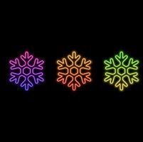 Black snowflake icon. snowflake logo. snowflake sign. snowflake . neon style. vector
